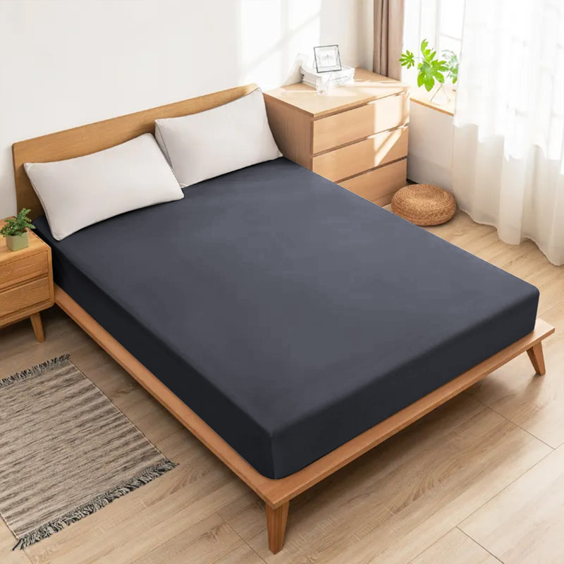 Lall Microfiber Brushed 25cm Deep Fitted Bed Sheet, Single (3'), Grey