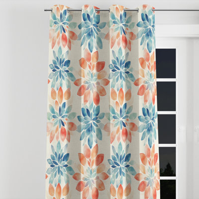 Rideaux marocains en velours marocain - rideau à œillets boho mandala contemporain - 1 panneau