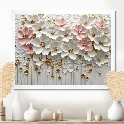 Jacorrian Widlflowers Creamy Blossoms In The Wild I - Wildflowers Canvas Wall Art