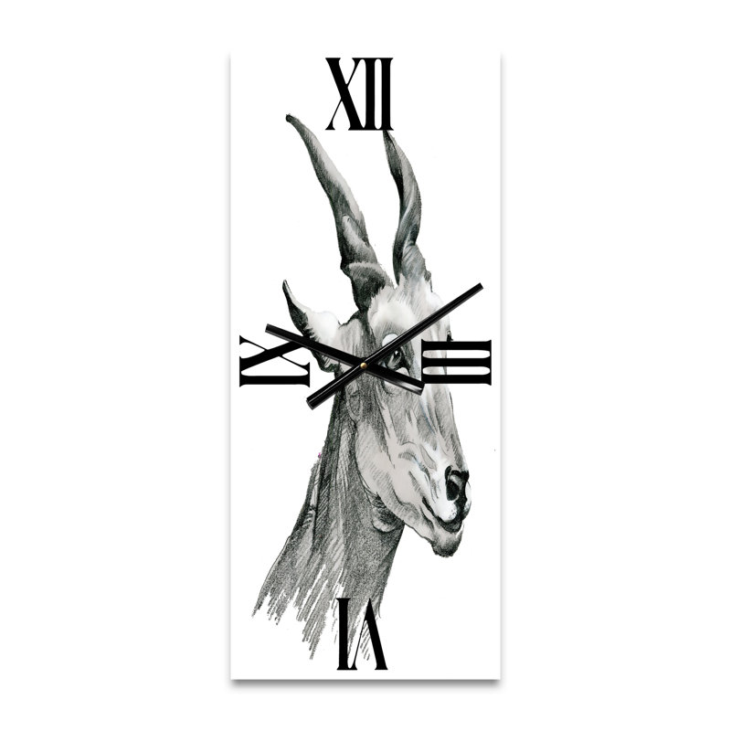 Horloge murale portrait de chèvre I, Petit