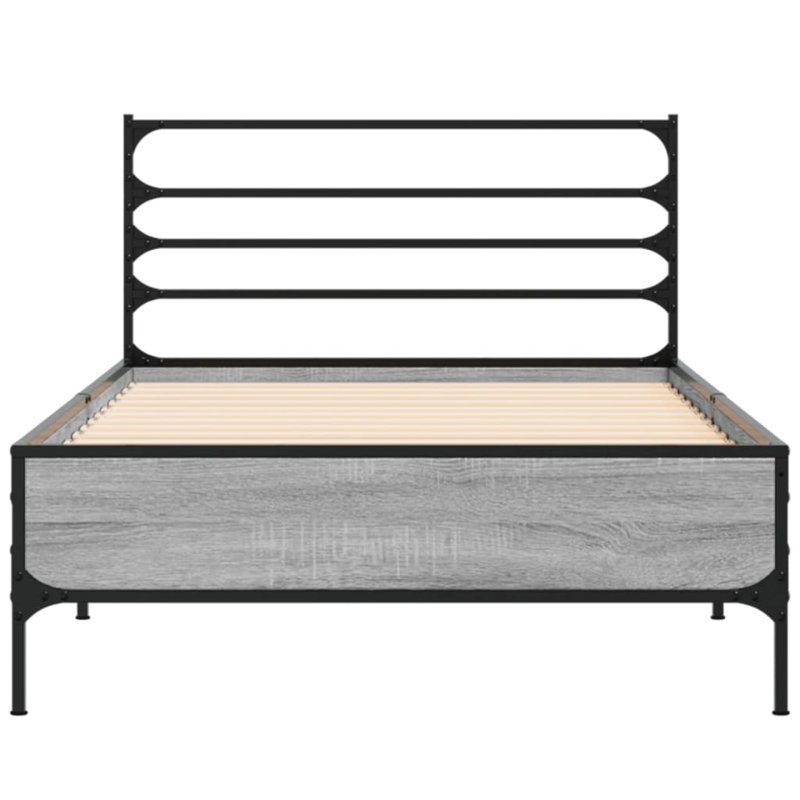 Achillefs Bed, Grey Sonoma, European Single (90 x 200cm)