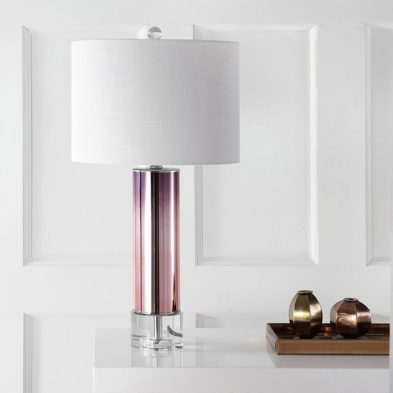 Lampe de table standard 27 po Gillis, Or rose