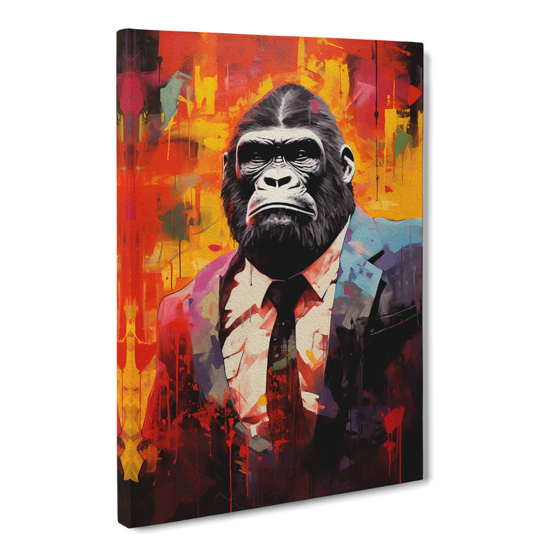 Gorilla Dadaism - No Frame Art Prints - Wrapped Canvas, 76cm H x 50cm W x 3cm D