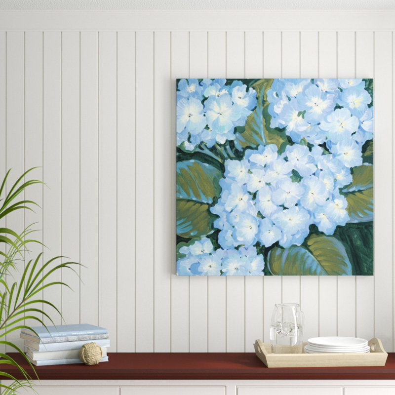 Blue Hydrangeas I by Tim O'Toole - Wrapped Canvas Painting, 91cm H x 91cm W