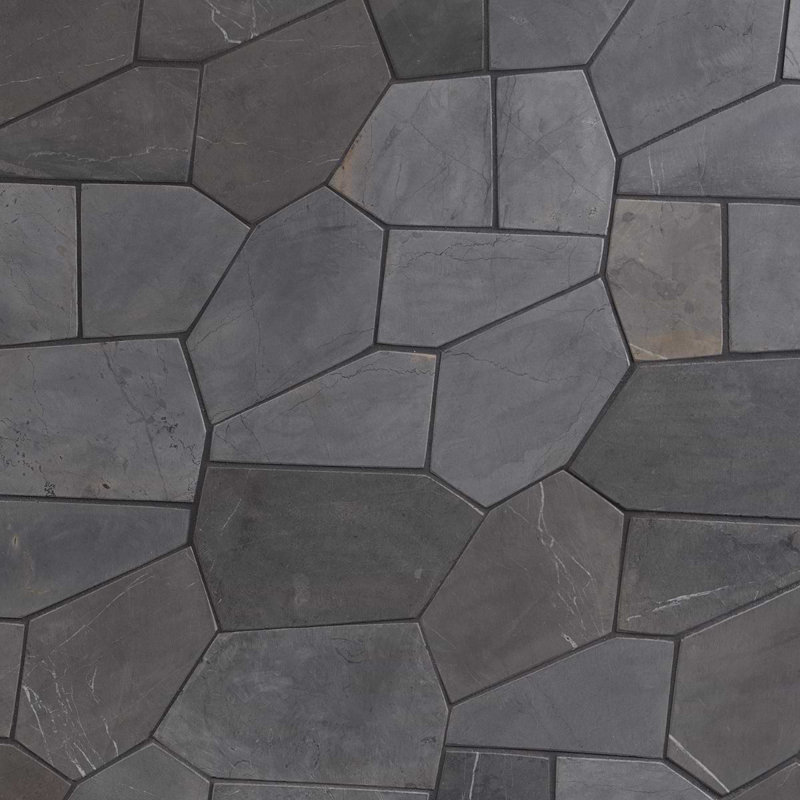 Nature Organica 12x20 Honed Marble Mosaic Tile, Java Dark Gray