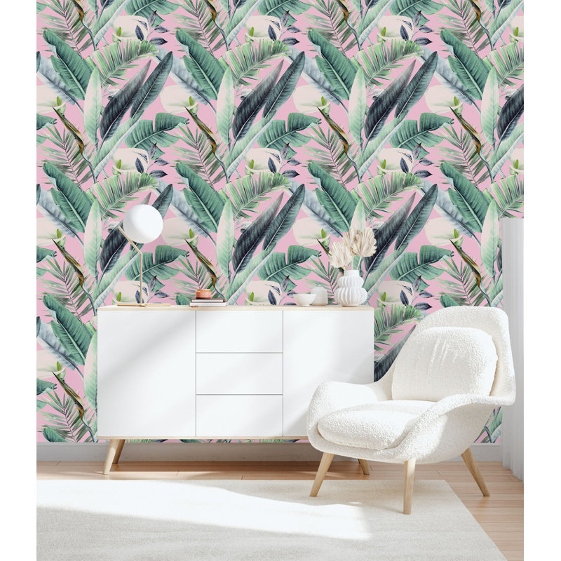 Eyota Floral Tile, Vinyl, 10.4" L x 25" W