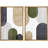 Nordic Shapes " Geometric Green, Tan And Black Polygon Collage Abstract Shapes Modern Bohemian Relax Calm " 2 - Pieces-98109245-98109243