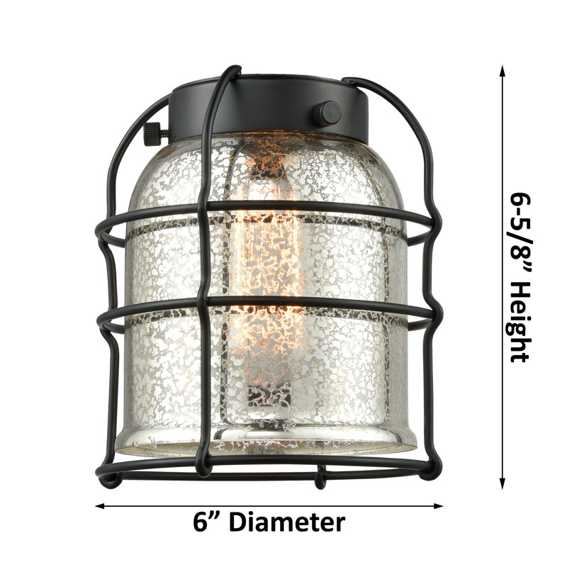 Nathen Semi Flush Mount, Black Antique Brass, No Bulb Included, Plated Smoke