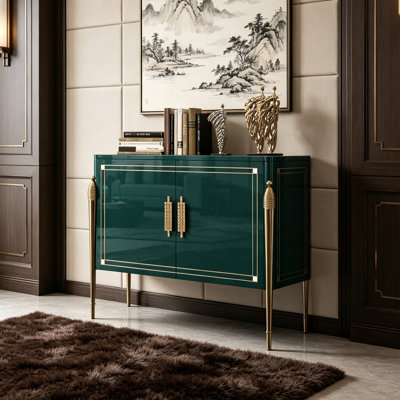 Luxury-Style Glossy Painted Modern Sideboard