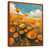 Toile avec cadre flottant brun