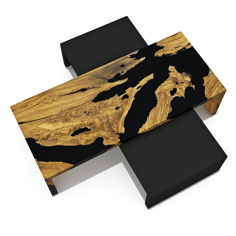 Rhesos Solid Wood Nesting Coffee Table