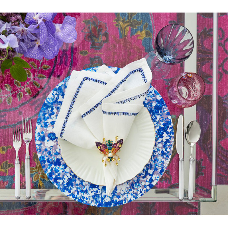 Splash Placemat, White/Blue