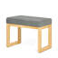 Banc minimaliste moderne gris foncé pour changer de chaussures, structure, coussin doux, banc à langer pour petit espace, siège en bois massif, librement dans les espaces-130598283