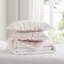 Charmants ensembles de literie en microfibre, courtepointe rose et blanche double / grand pour les chambres de jeunes