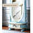 Modern Painted Arched-Panel Drawer Full-Length Mirror