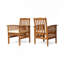 Chaise de salle à manger en acacia, 2 pièces avec 2 coussins-528514660-528514661