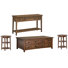 Holton Lift Top Storage Cocktail Table With 2 Accent End Table And Sofa Table