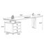 Bureau 62,99 po gris + or fritté rectangulaire + bois manufacturé + acier inoxydable avec bureau à 3 tiroirs-109743991