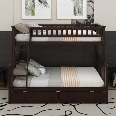 Twin Over Full Bunk Bed With Drawers