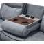 Canapé inclinable en velours gris Zubaida-136509671