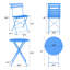 2 - Person Steel Patio Dining Set Round Table-307333109