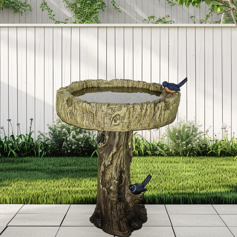Brittani Glass Fiber Reinforced Concrete (GFRC) Pedestal Birdbath