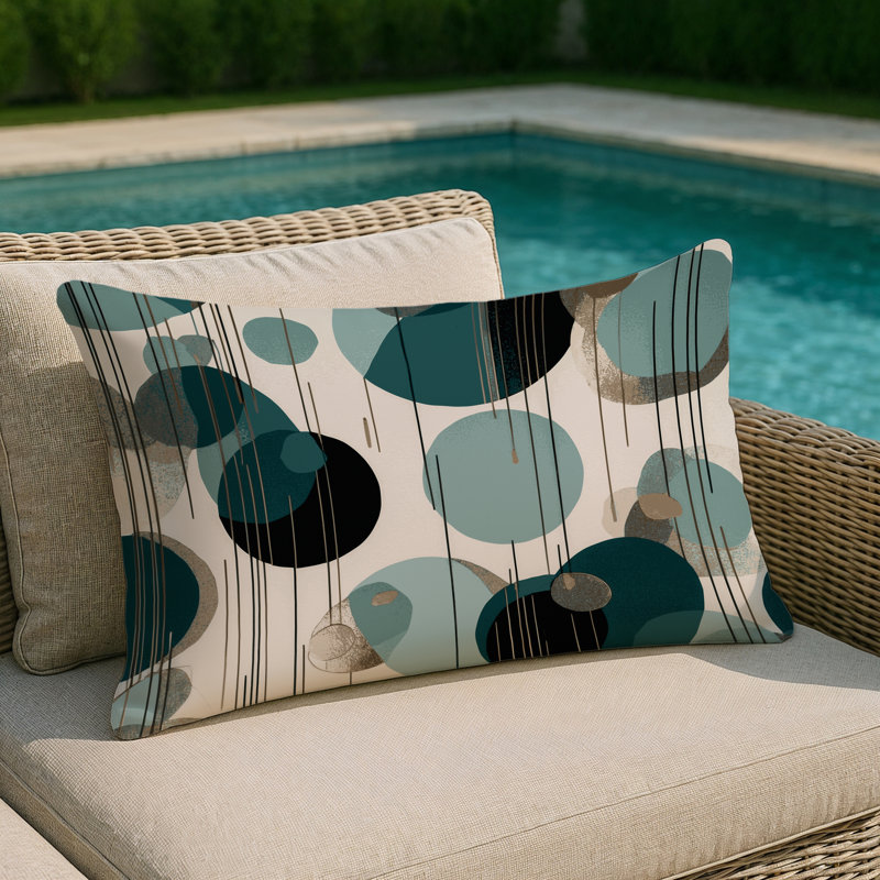 Warp Cusp Indoor And Outdoor Throw Pillow, Rectangle 18"H x 25"W