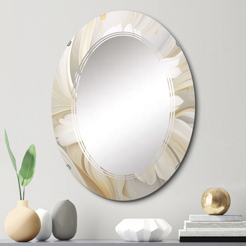 Cesena - Miroir mural moderne ovale, 30 po x 20 po