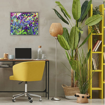 Vibrant Confetti Garden Floating Frame, design by Lee Ann Zirbes