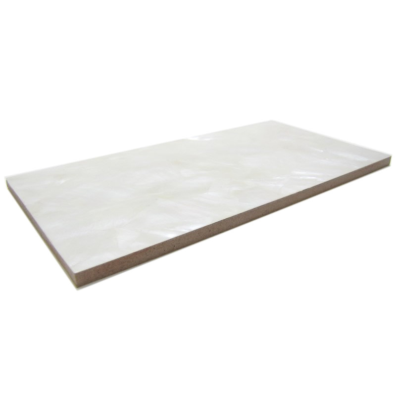 SeaTile 8" x 4" Ceramic Corner Piece Tile Trim in White Pearl Natural