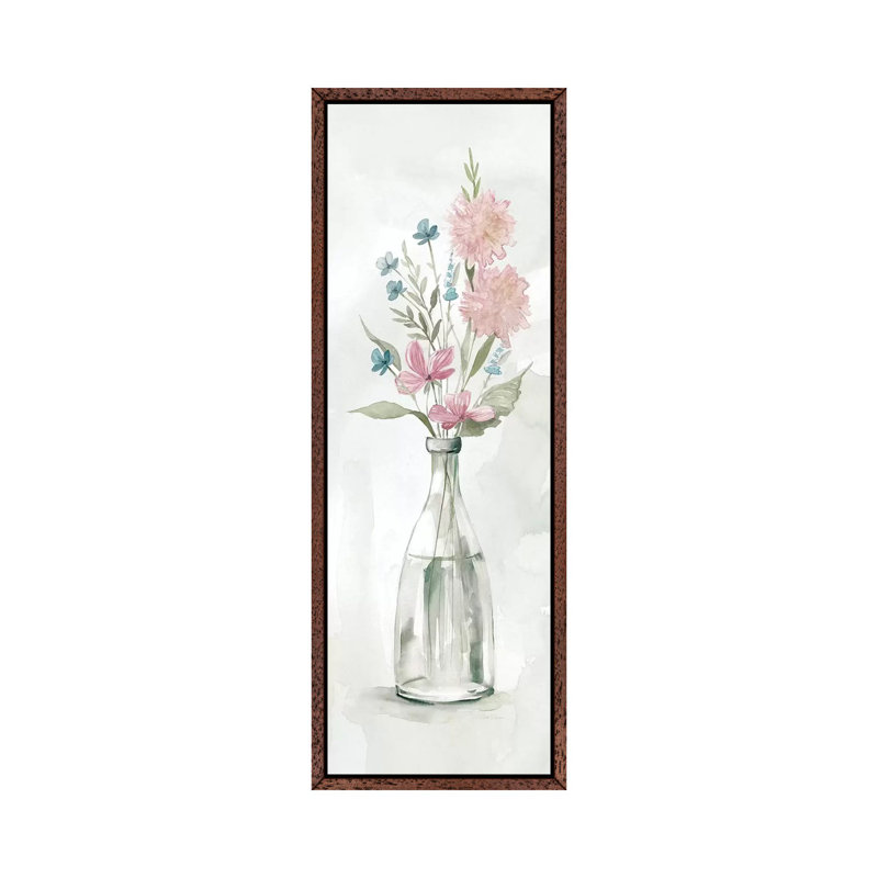 Country Charm II by Domonique Brown - Panoramic Painting on Canvas, Classic Brown Wood Framed, 121.92 cm H x 40.64 cm W