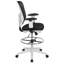 Mid-Back Mesh Ergonomic Drafting Chair with Adjustable Chrome Foot Ring, Adjustable Arms-525395316-525395317