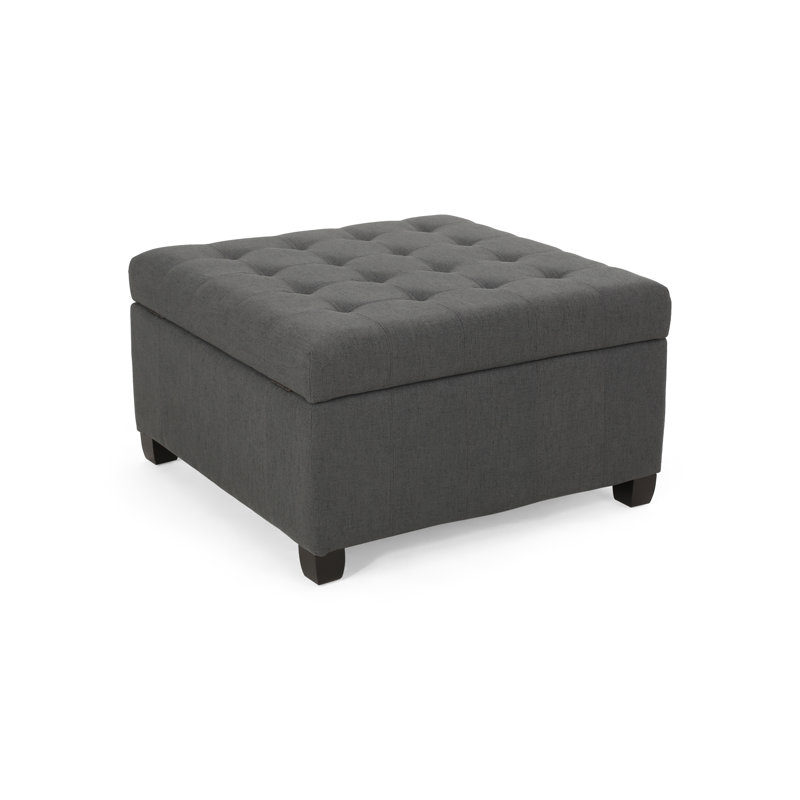 Contemporary Ottoman For Living Room, Fabric Upholstered Footrest Stool | Gift Idea
