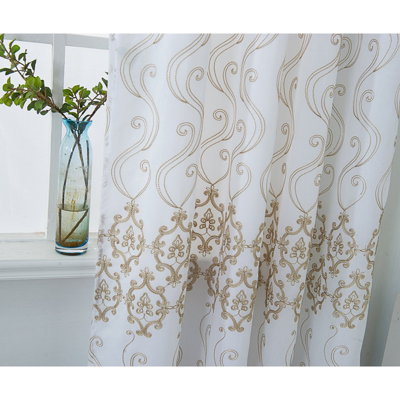 Colbert Semi Sheer Curtain Single Panel, Taupe