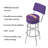 Swivel Upholstered Counter Stool with Metal Frame