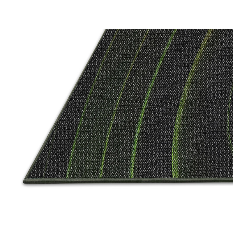 Tapis abstrait noir / vert, Rectangle 7 pi x 9 pi