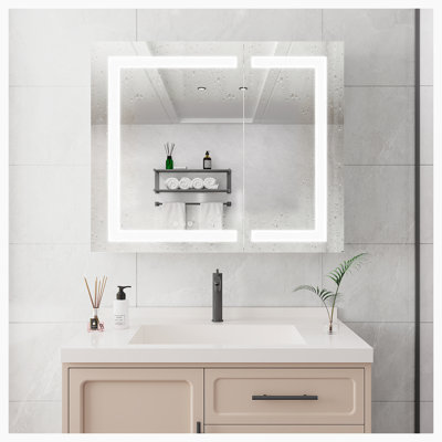 Miroir à pharmacie avec cadre H 30 po Humayun