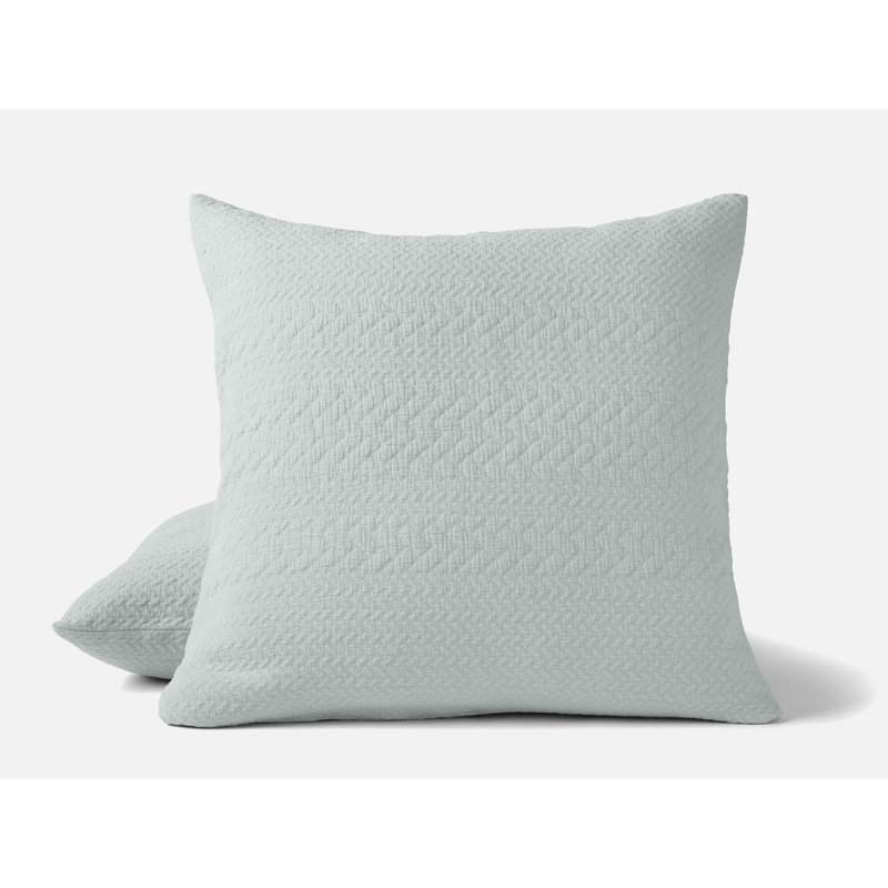 Angeles Organic Matelasse Sham, Dew