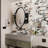 31.5 Inch Surface Mount Round Metal Framed Medicine Cabinet With Mirror And Adjustable Shelves Wall Mirror With Storage For Bathroom, Matte-651118288