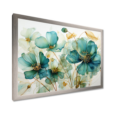 Teal Green Growth On Canvas Print