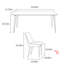 Ensemble de table de salle à manger rectangulaire de style italien de luxe-106924469