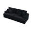 Canapé 3 places spacieux et confortable en velours côtelé avec quatre coussins décoratifs assortis, idéal pour le salon moderne-1249649262