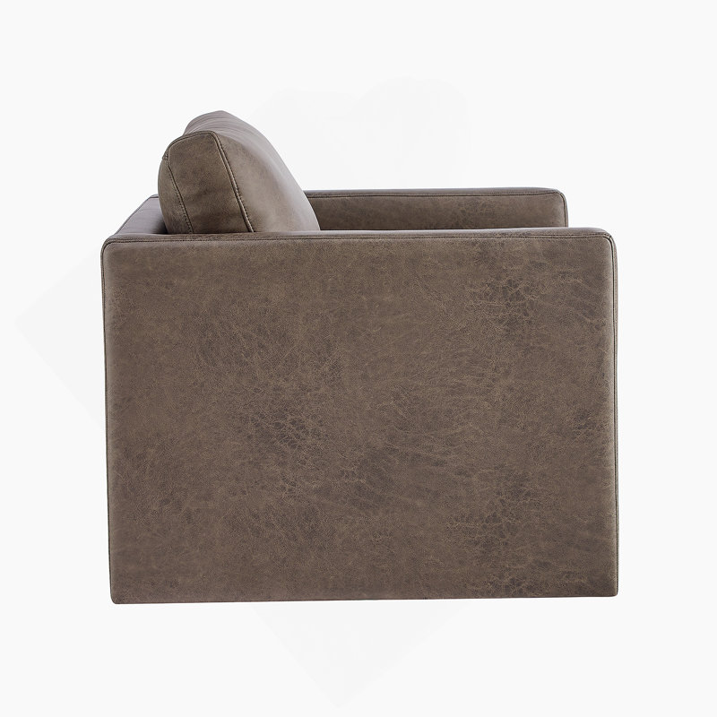 Philomena Dayna Vegan Leather Arm Chair, Earth Vegan Leather