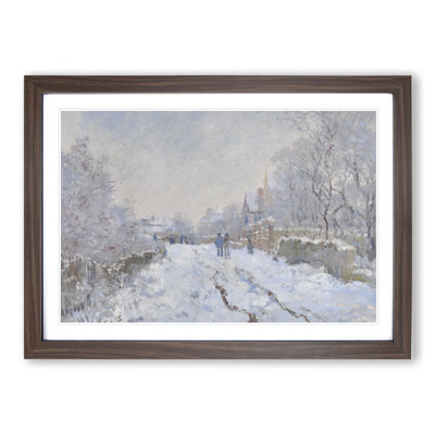 Snow at Argenteuil by Claude Monet - Framed Print