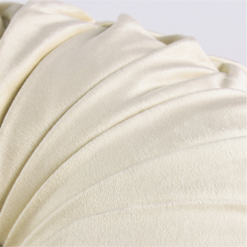 Echo Buttons Velvet Throw Pillow, Beige