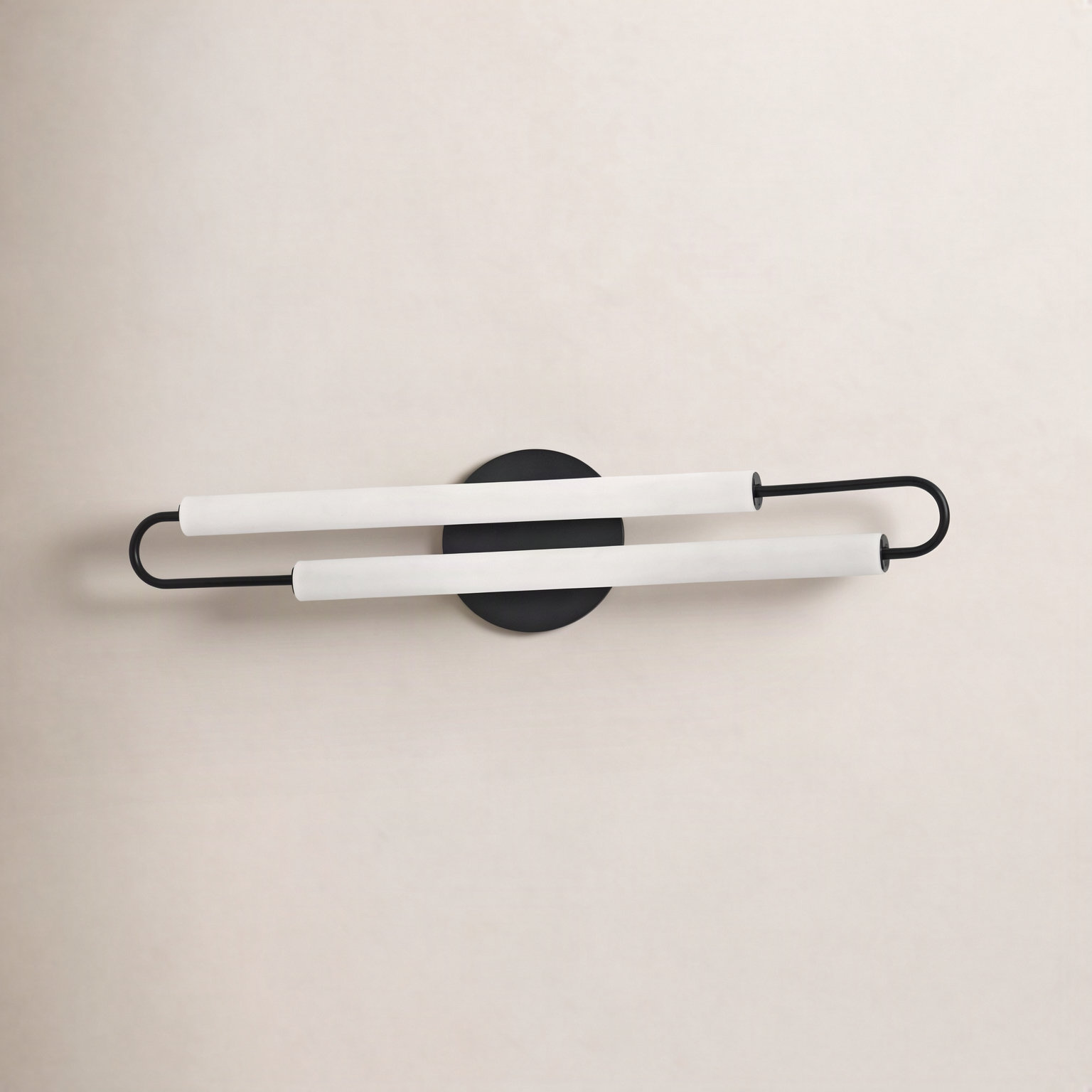 Eliseo Single Frosted Dimmable LED Bath Sconce, Black