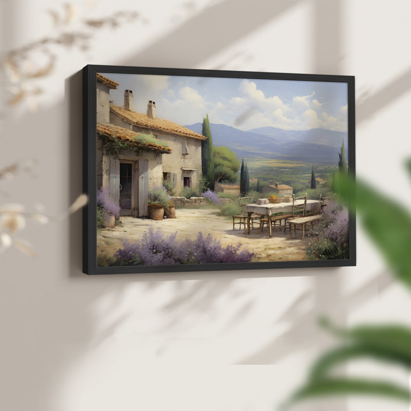 Paysages rétro-DLII - reproduction encadrée, H 8 po x l 10 po, Noir