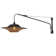 Vienna Plug-In Adjustable Swing Arm Wall Lamp In Matte Black Extendable Arm Rattan Shade