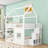 Wooden House Bed With LED Light-1815051003