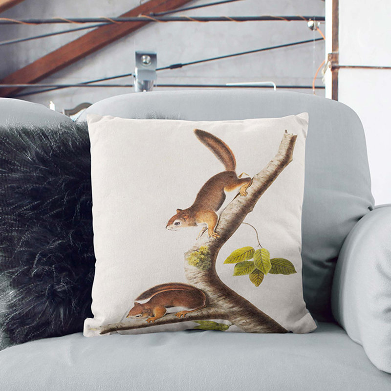 Floral Square Cushion, 55cm H x 55cm W x 20cm D, Black
